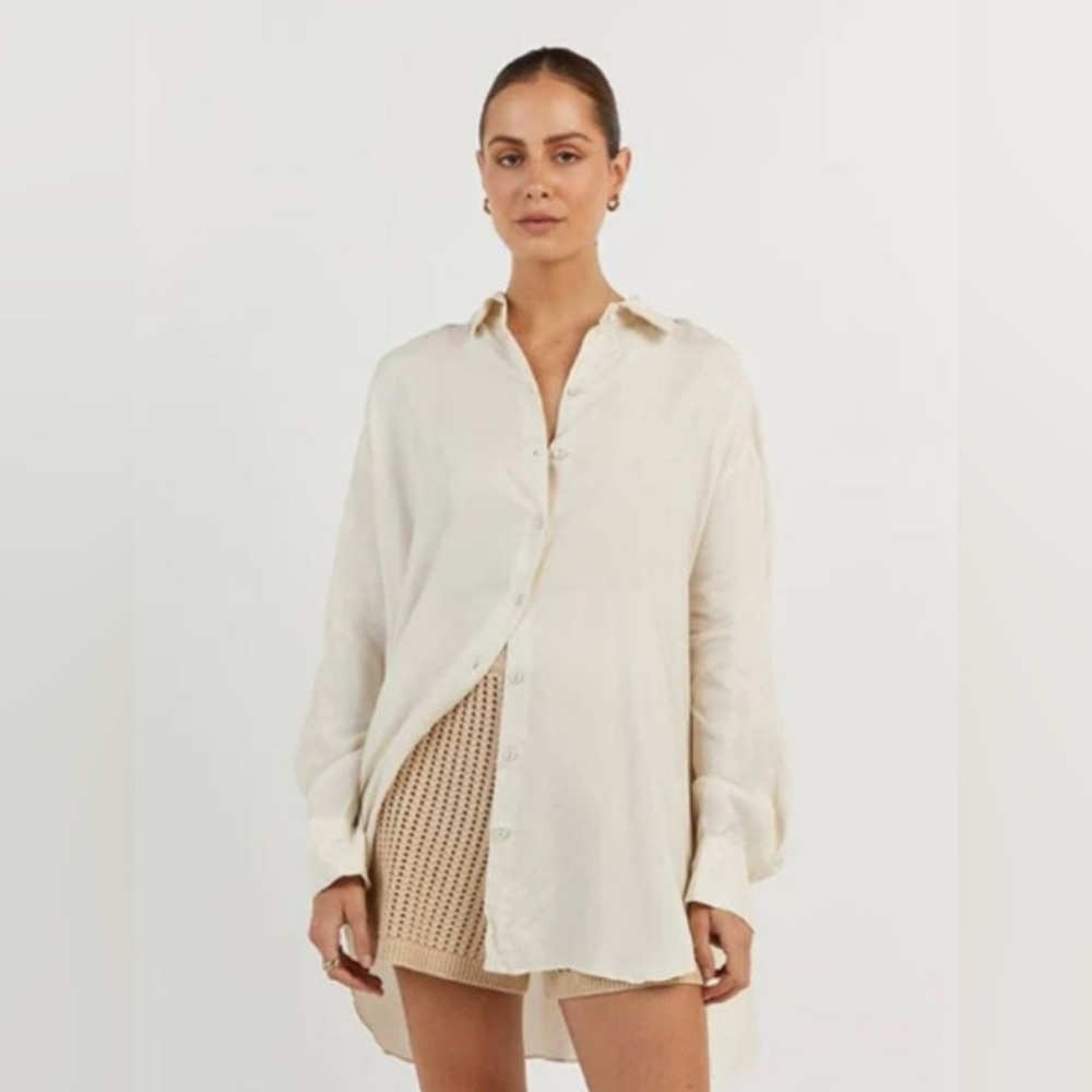 DISSH Ellison Cream oversized shirt/tunic size US 8